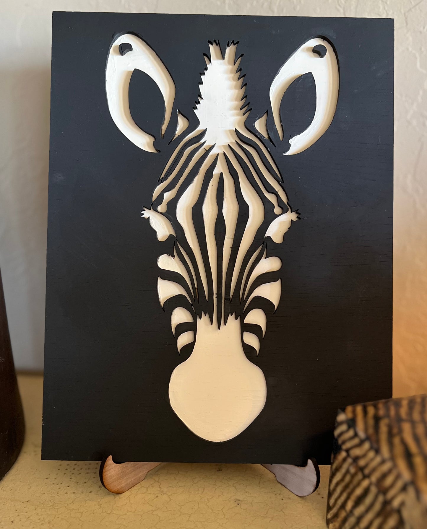 Zebra Wooden Wall Art