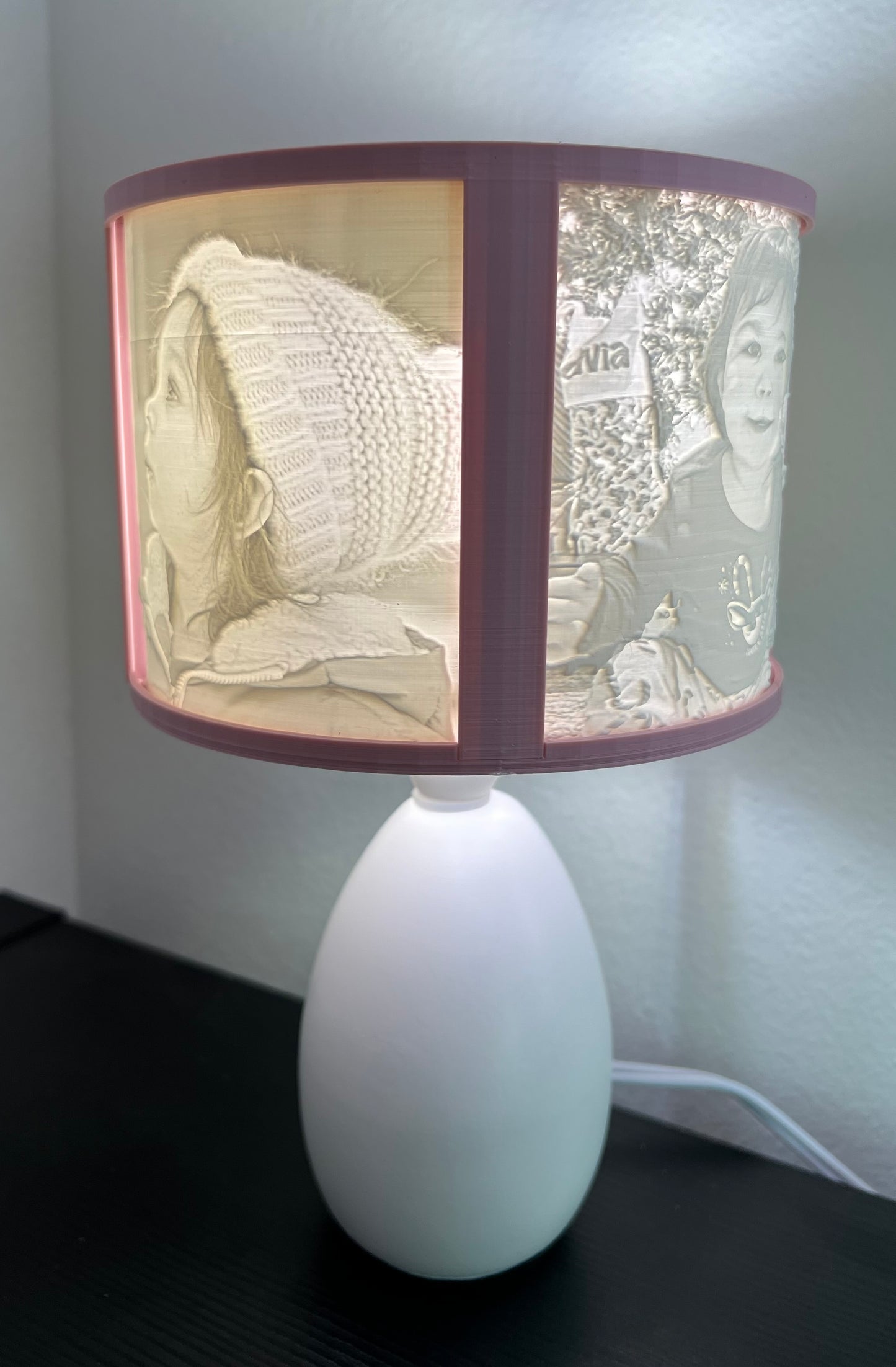 White Round Photo Lamp