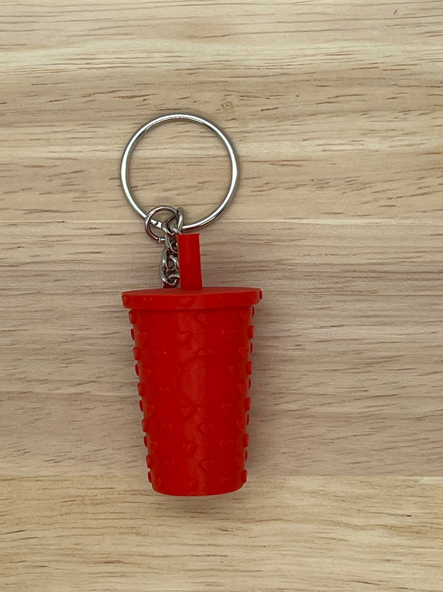 Studded Hearts Tumbler Keychain