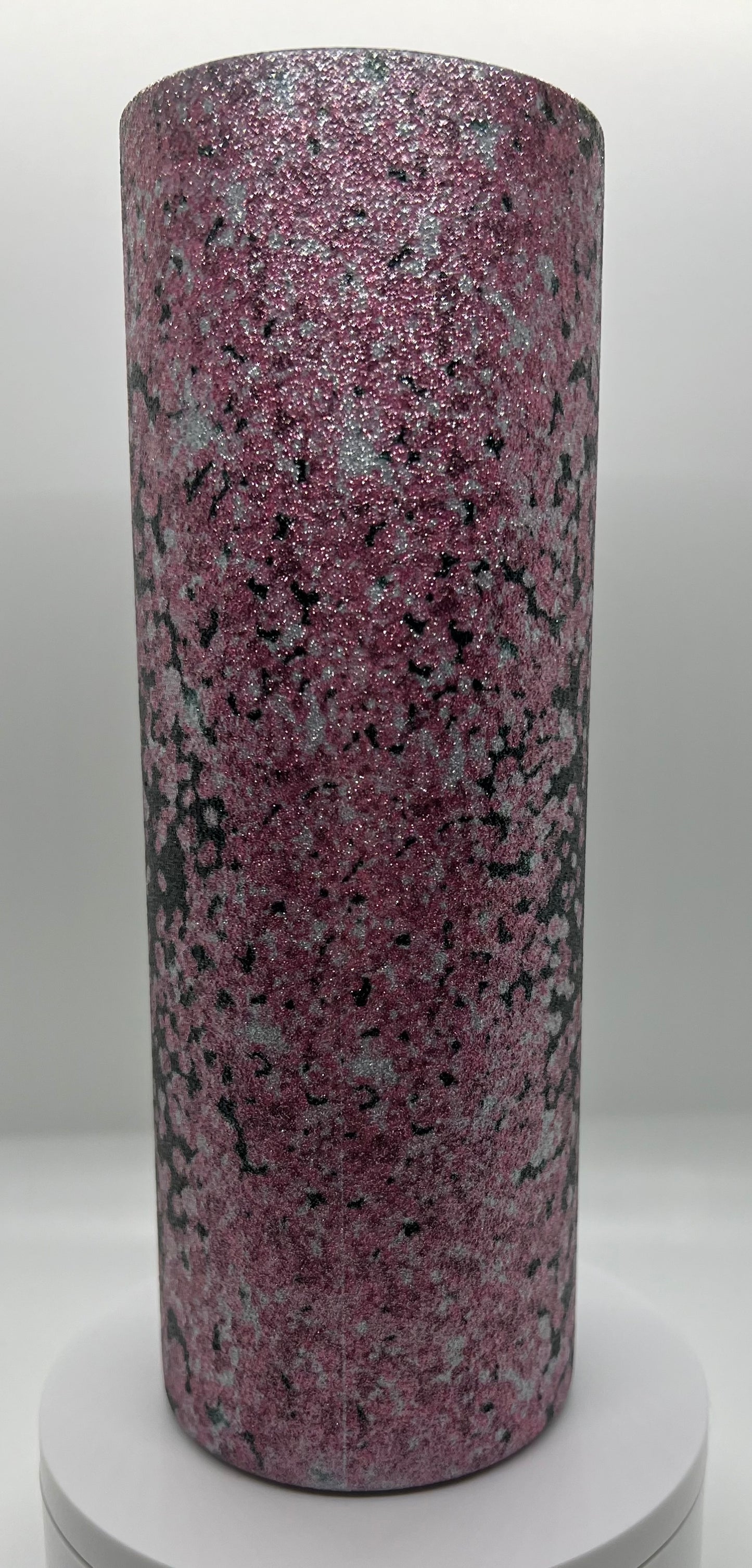 Black and Pink Glitter MAMA Tumbler