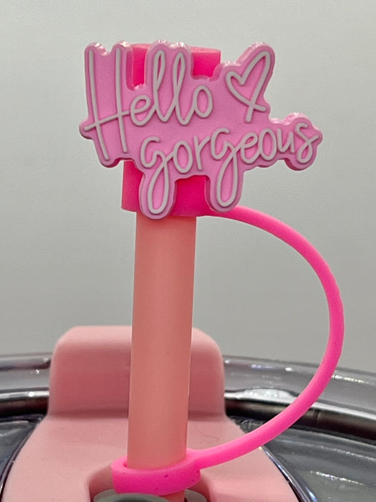 Hello Gorgeous Straw Topper