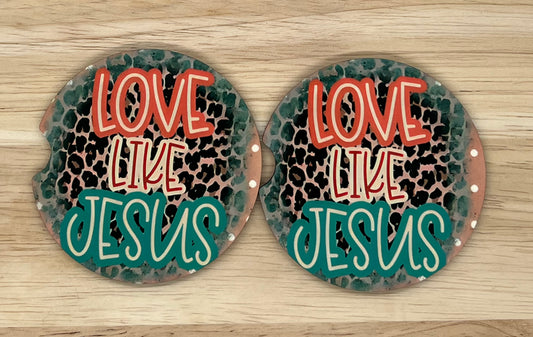 Love Like Jesus Car Coasters