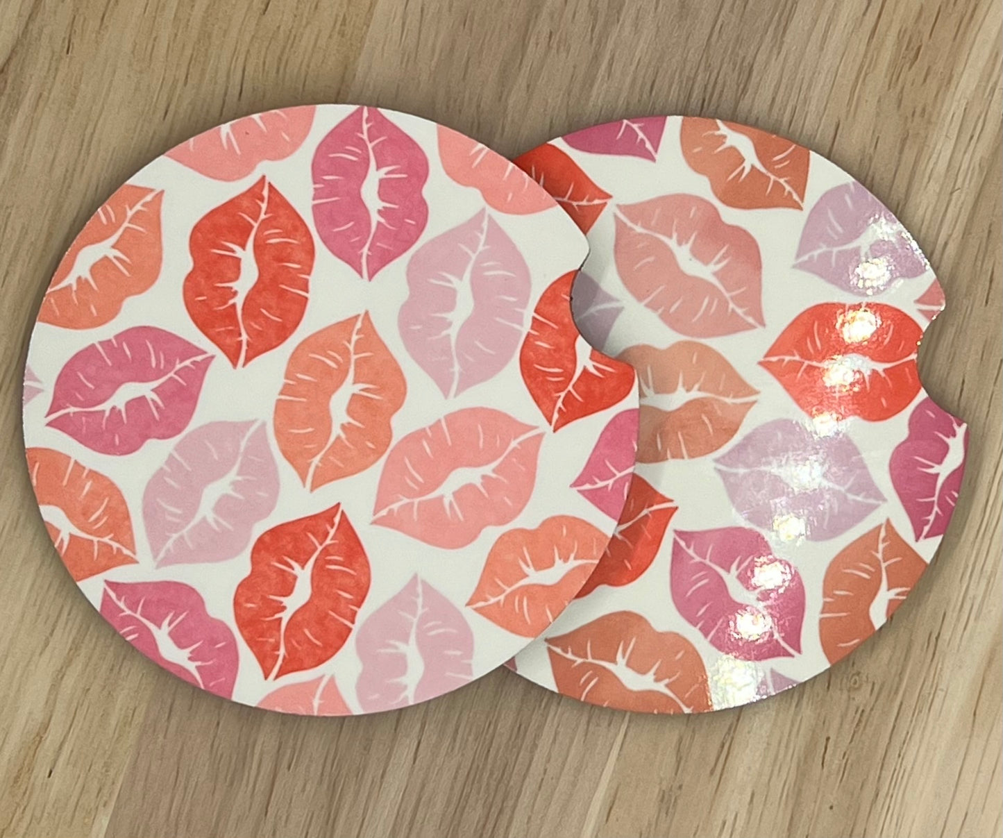 Lips Car Coasters