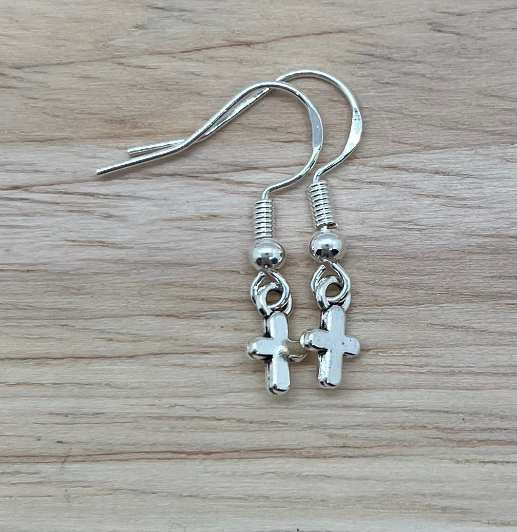 Silver Cross Earrings