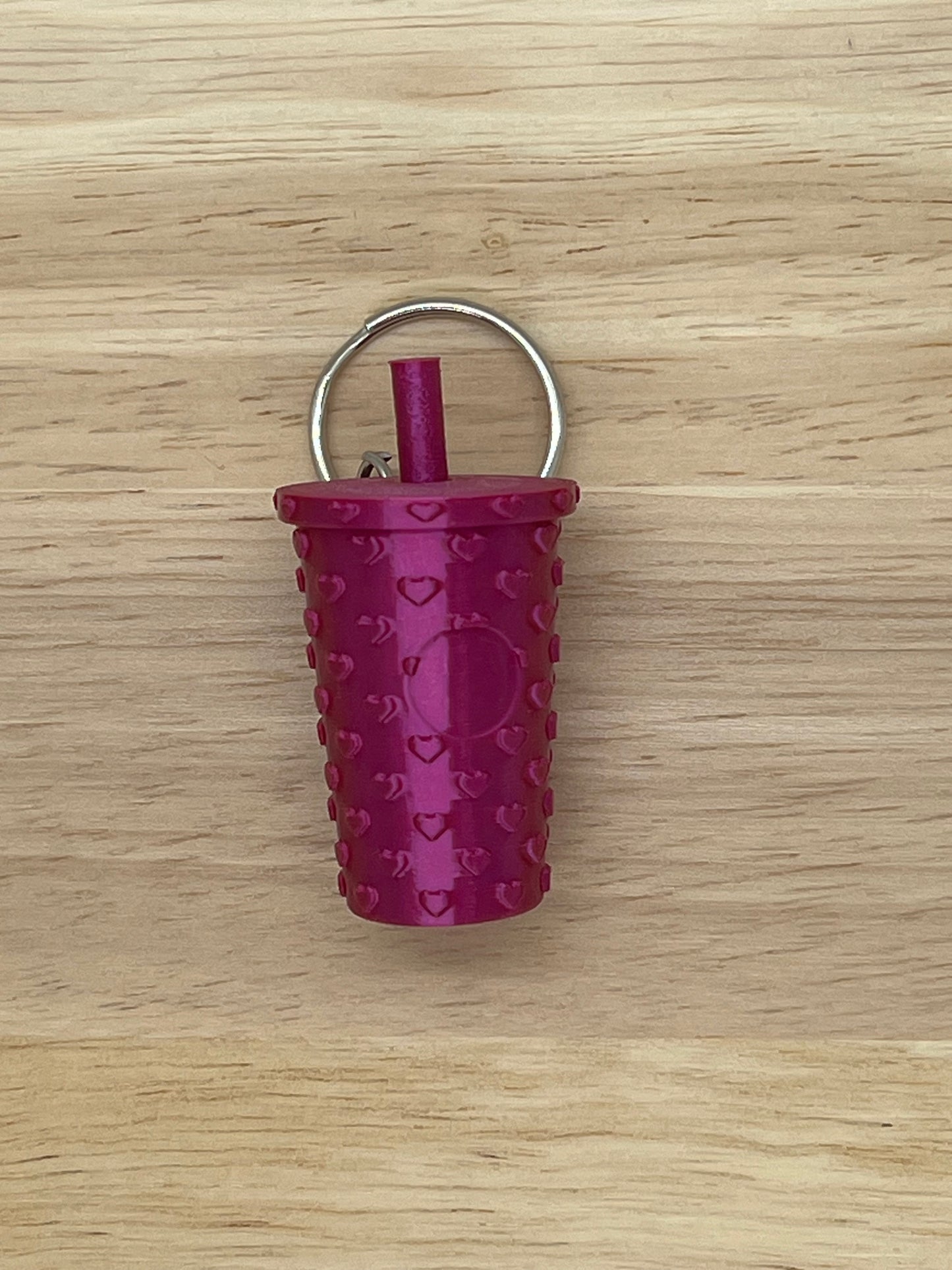 Studded Hearts Tumbler Keychain