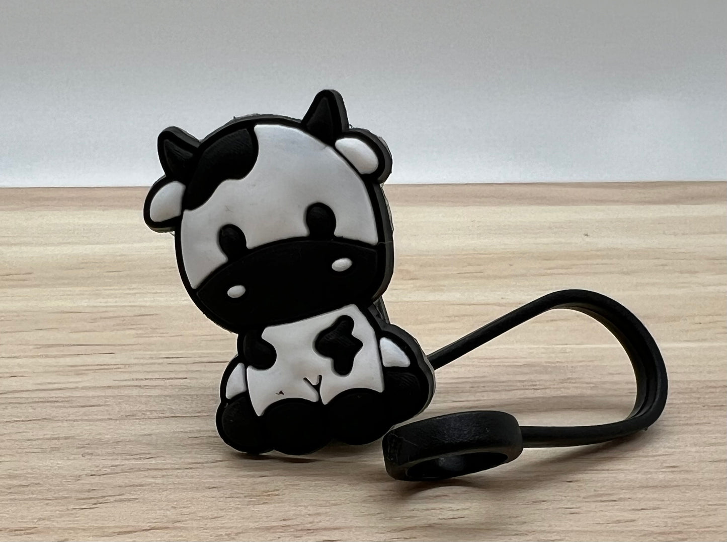 Cute Cow Straw Topper