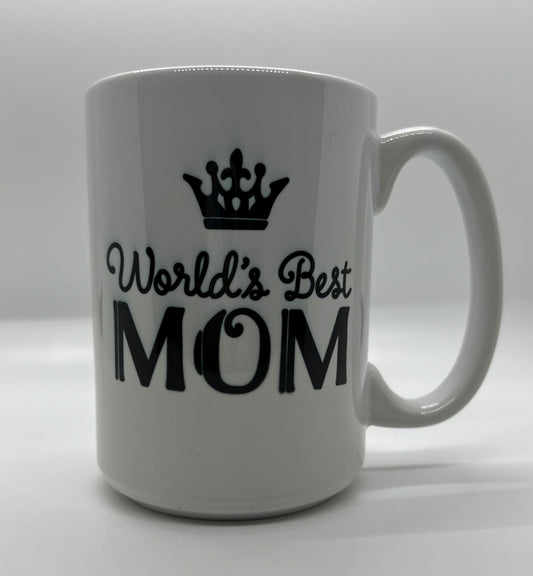 World’s Best Mom with Crown 15 Oz Mug