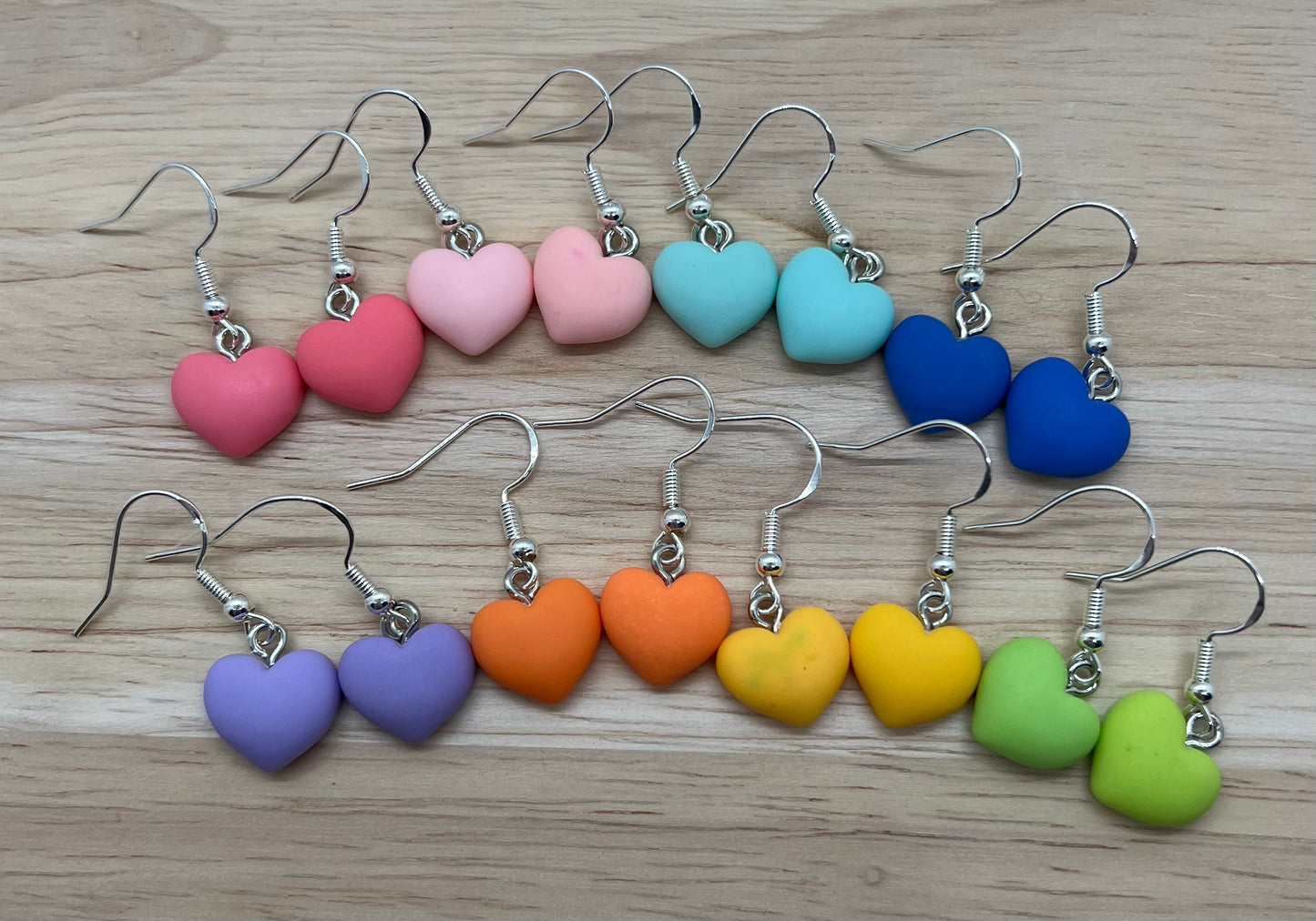 Heart Earrings - Multiple Colors