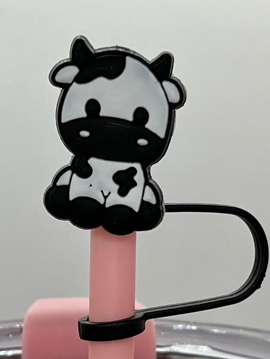 Cute Cow Straw Topper