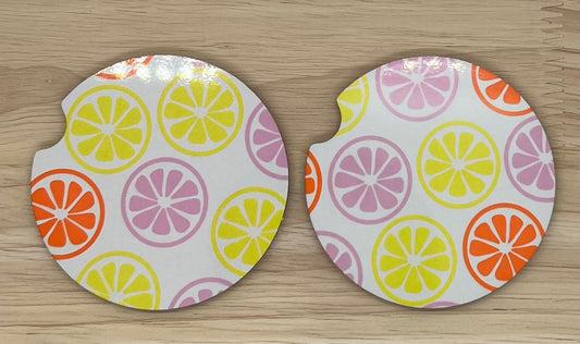 Citrus Slices Car Coasters