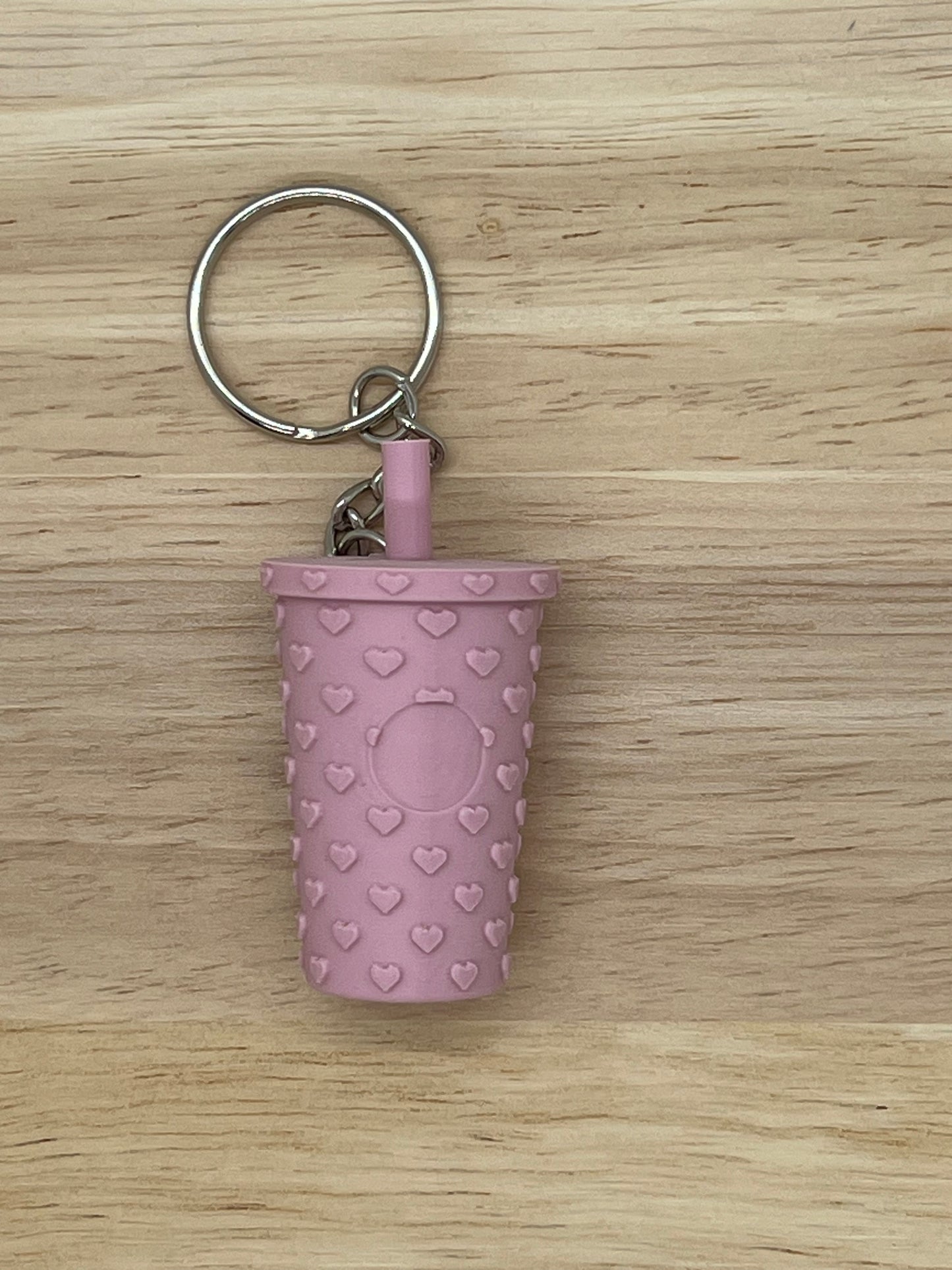 Studded Hearts Tumbler Keychain