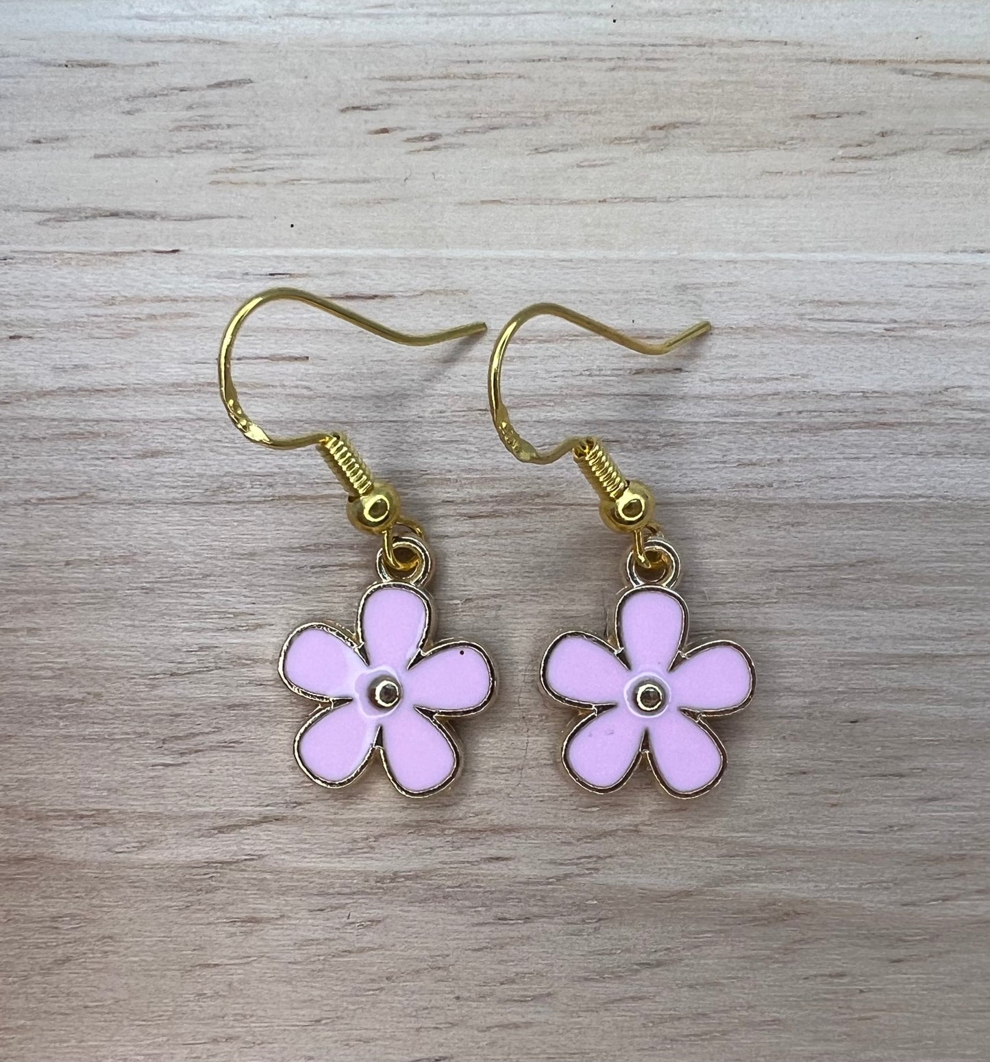 Pink Daisy Earrings