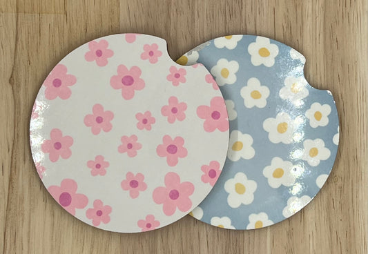 Floral Car Coasters