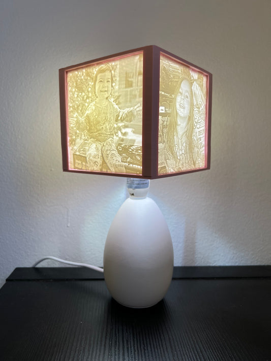 White Square Photo Lamp