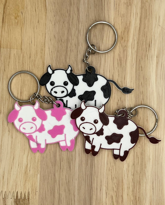 Cute Cow Keychain