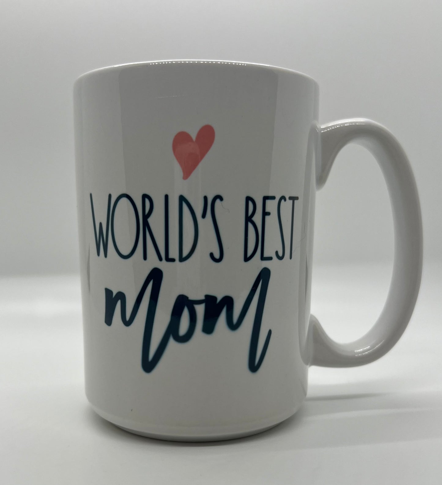 World’s Best Mom with Heart 15 Oz Mug